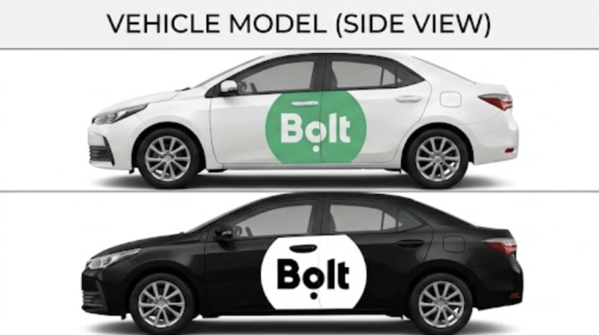 Beispiel einer Bolt-Fahrzeugbeklebung
