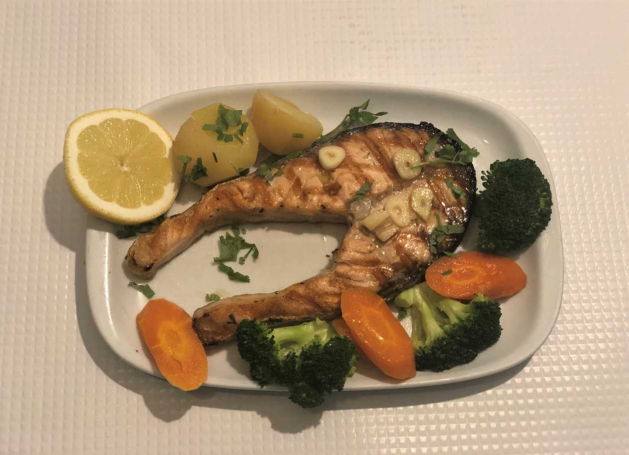 Grilled salmon