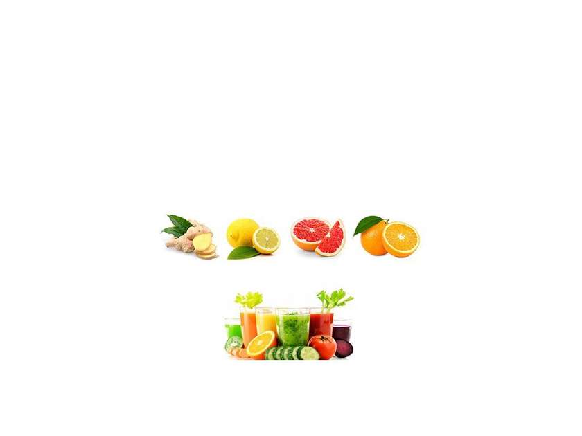 100% FRESH 0,5L GINGER, LEMON, GRAPEFRUIT, ORANGE