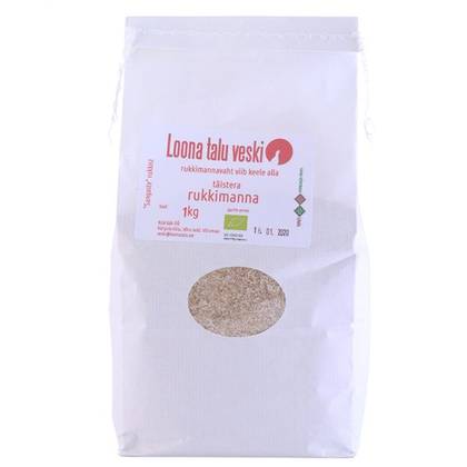 Organic Barley Semolina 1kg Loona talu veski