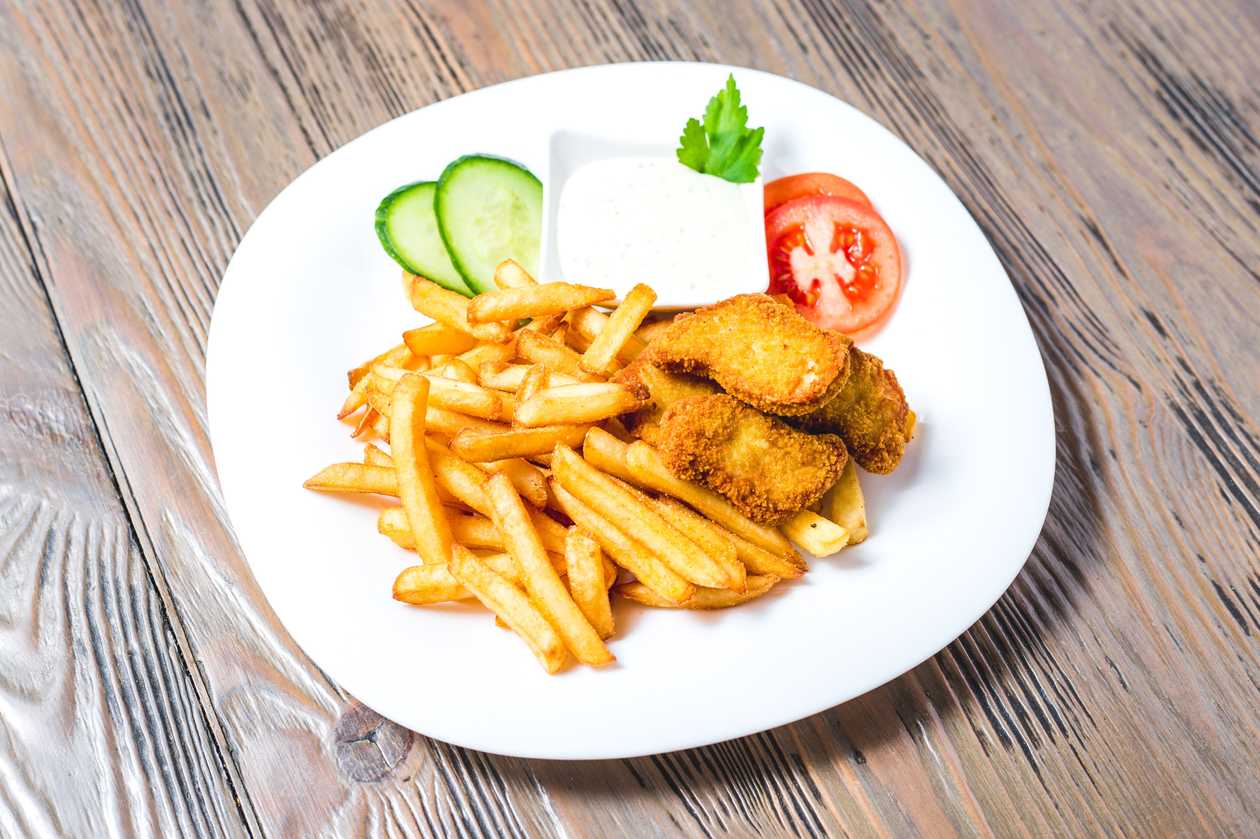 Chicken Nuggets with French Fries
