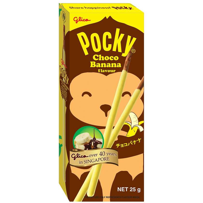 Lazdelės POCKY (BANANŲ IR ŠOKOLADO SK.), 25g