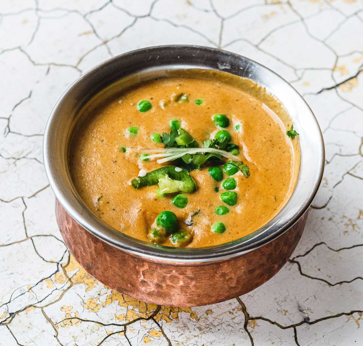 Mattar paneer – green peas & Indian cheese curry