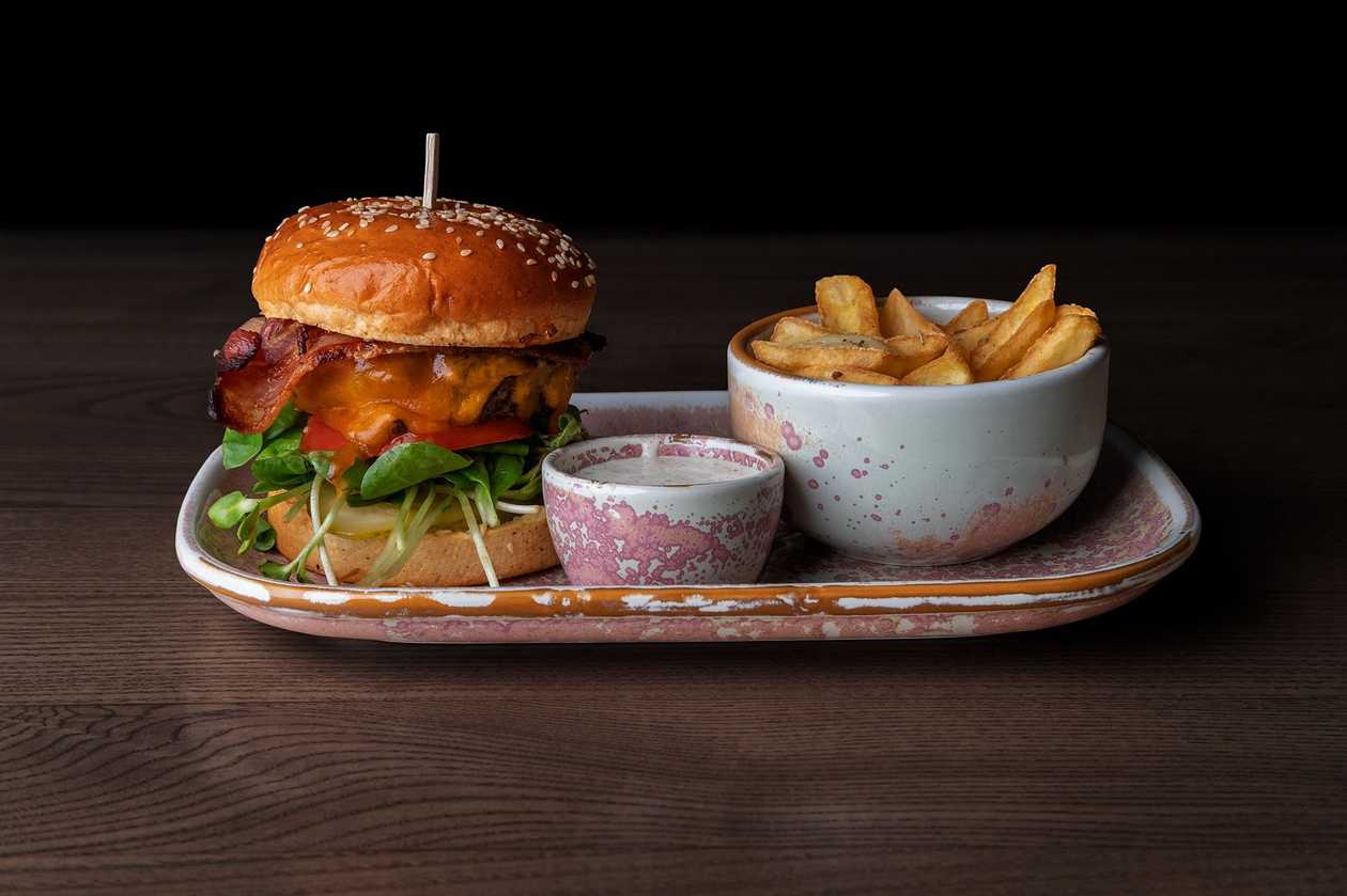 Beef and chorizo burger