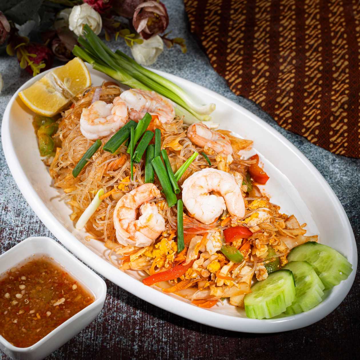 Glass Noodles With Shrimps And Vegetables