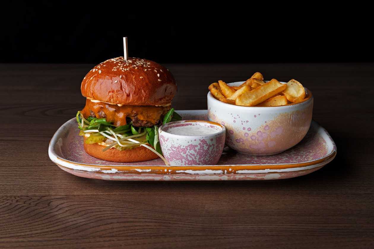 Spicy beef burger