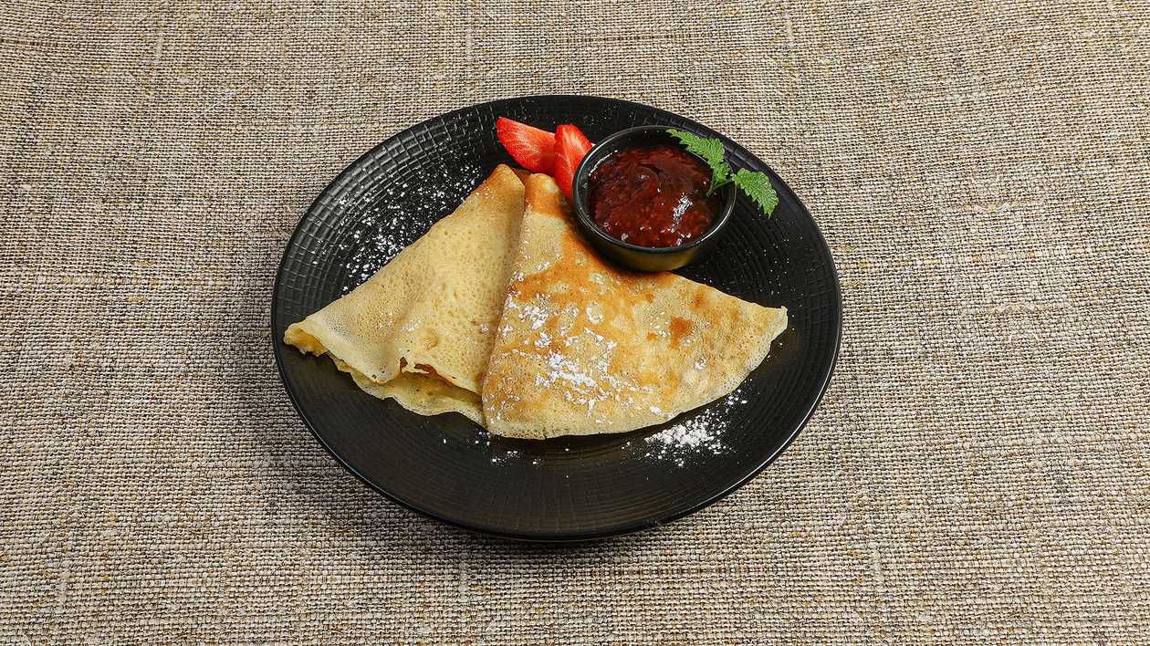 35. Pancakes with Jam or Ice Cream