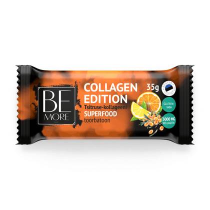 Be Fit tsitruse-kollageeni superfood toorbatoon 35 g