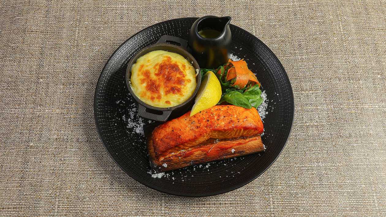 27. Grilled Plank Salmon