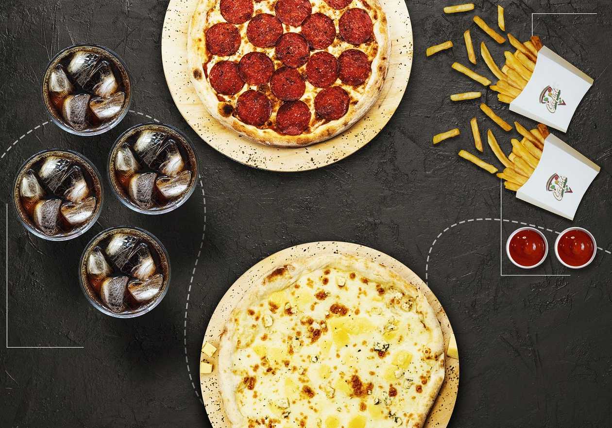 Peperoni double and Four cheese menu (Large)