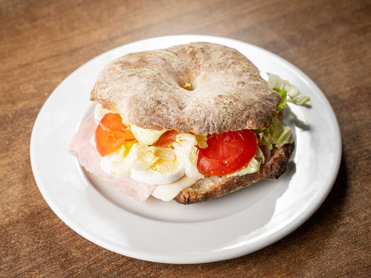 Egg Ham And Cheese Ftira
