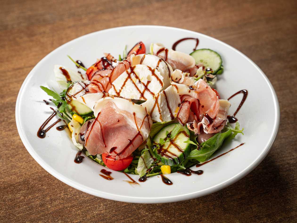 Parma Ham And Mozzarella Di Bufala salad