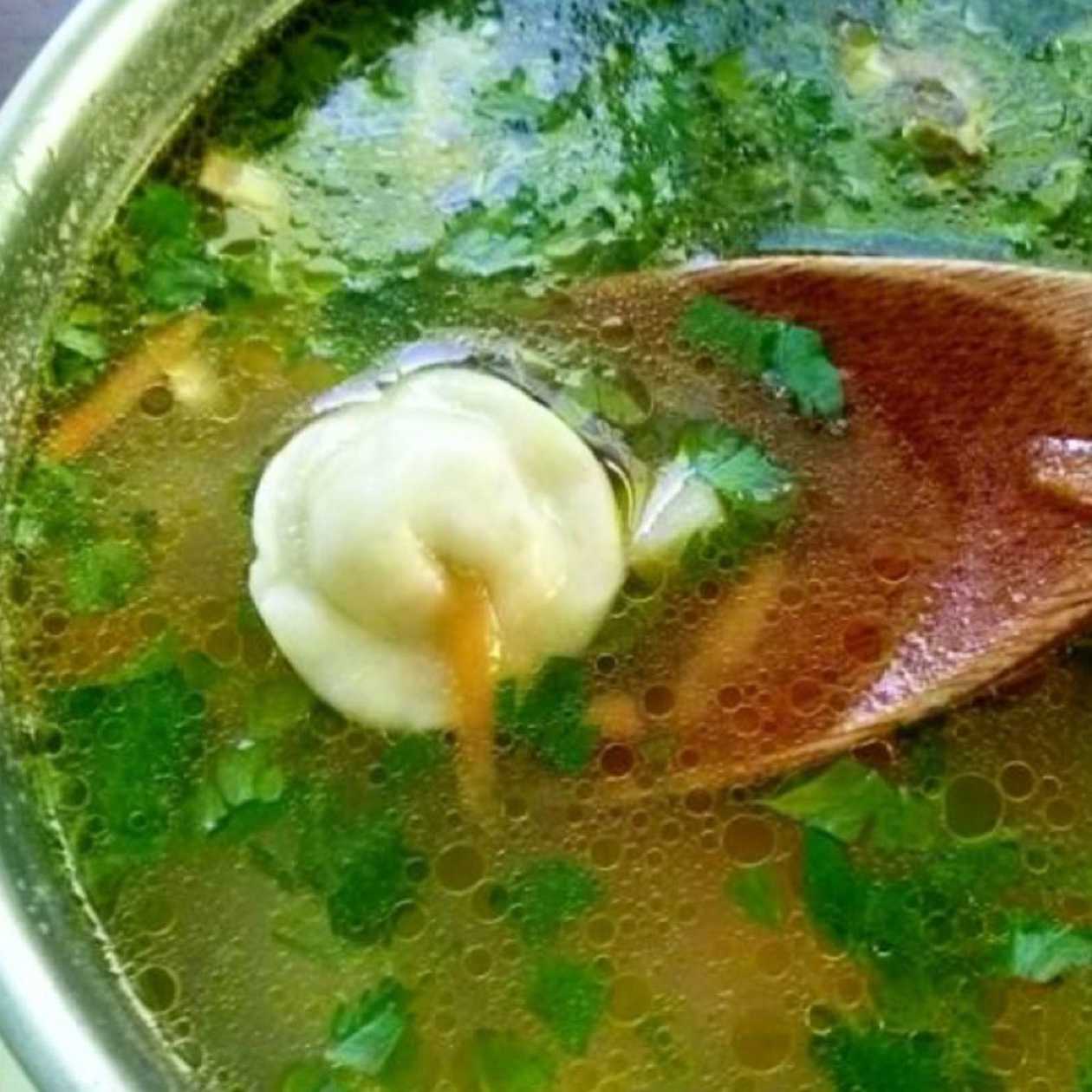 Bouillon with Pielmieni