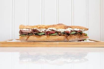Baguette with Roast Beef & Cream Cheese (Includes a Drink)