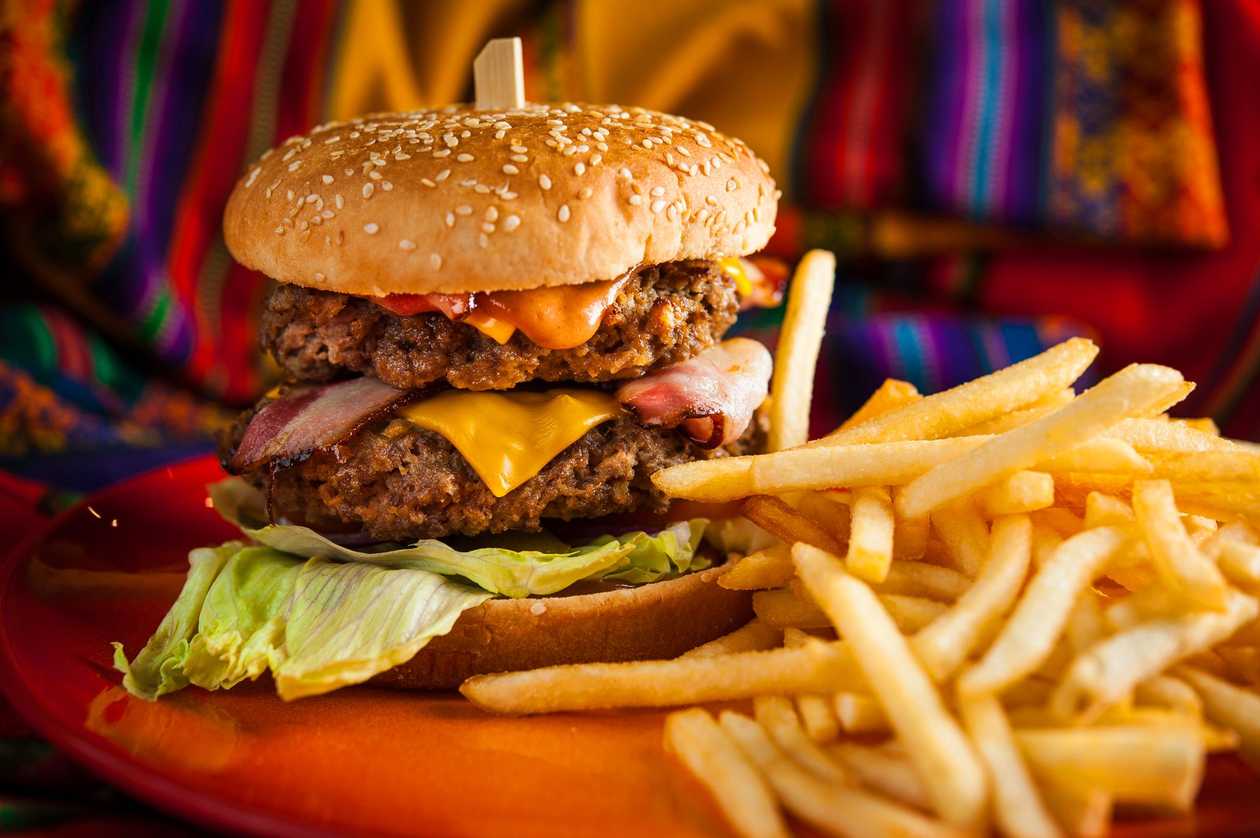 American Burger with Fries