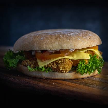 XXL sandwich with crispy chicken