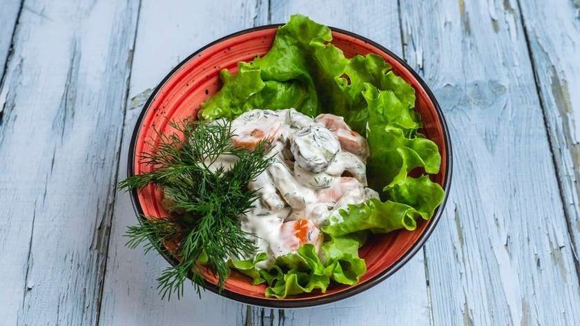 Mushroom Salad with Mayonnaise