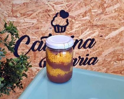 Cake in a Jar - Carrot with Belgian Brigadeiro