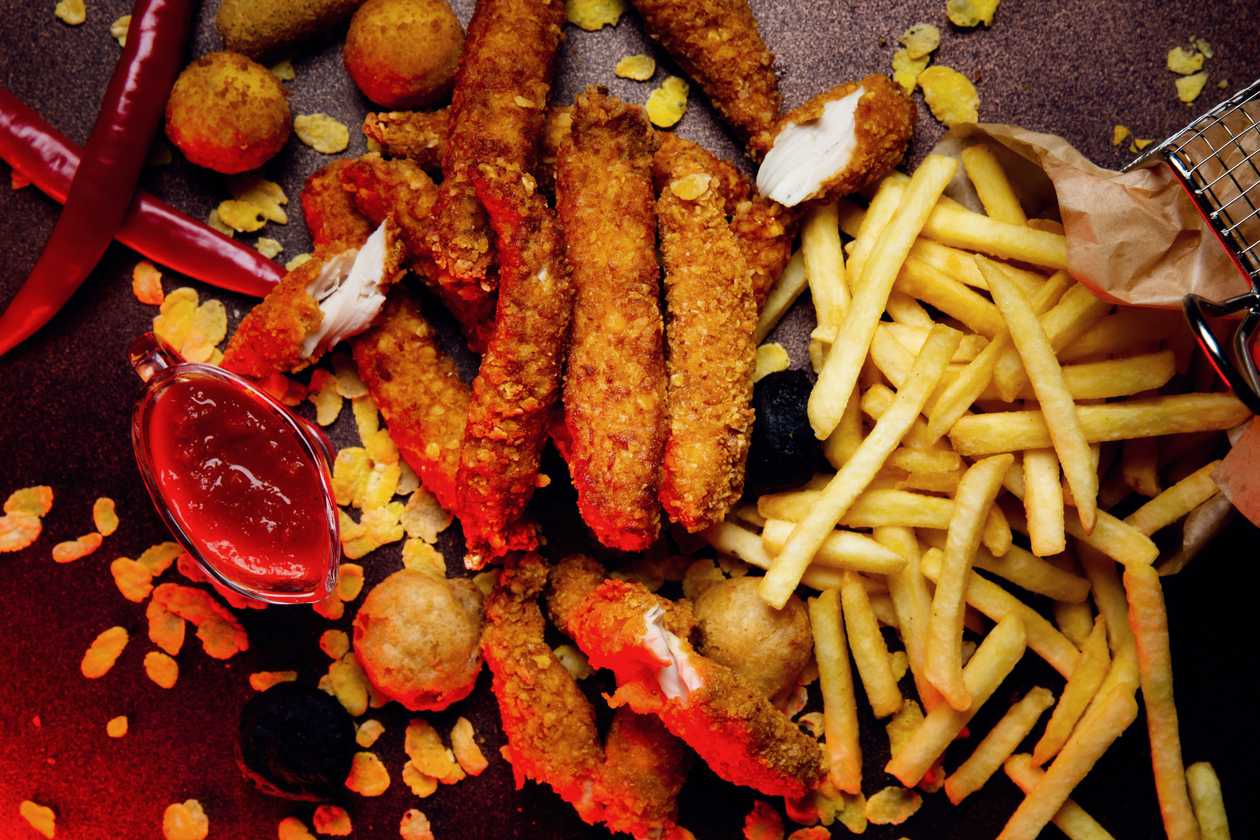 Bucket crispy, cheese bites and fries