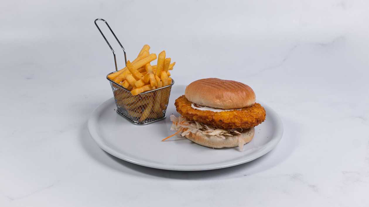 Chicken Nugget Burger & Fries