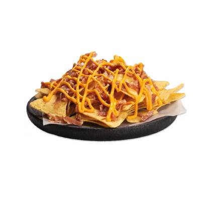 Nachos com Molho de Queijo Cheddar e Bacon