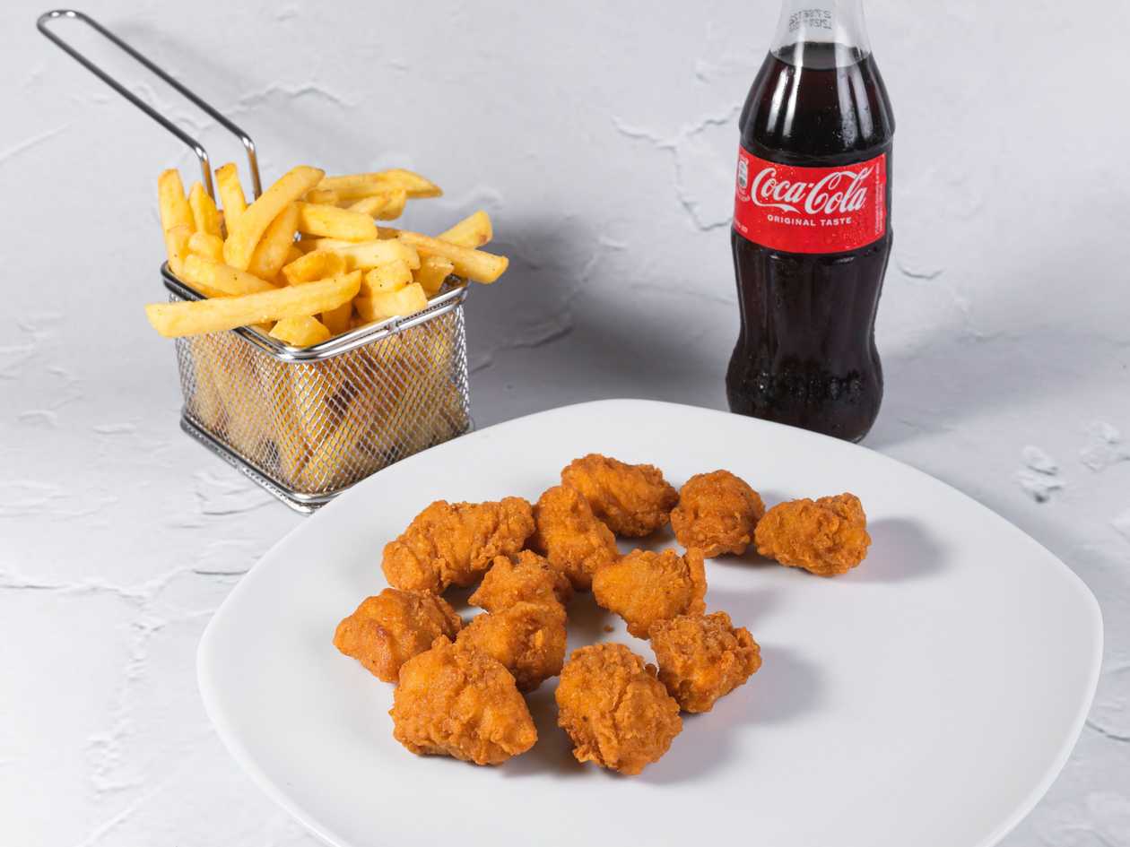 Chicken Popcorn, Fries & Drink