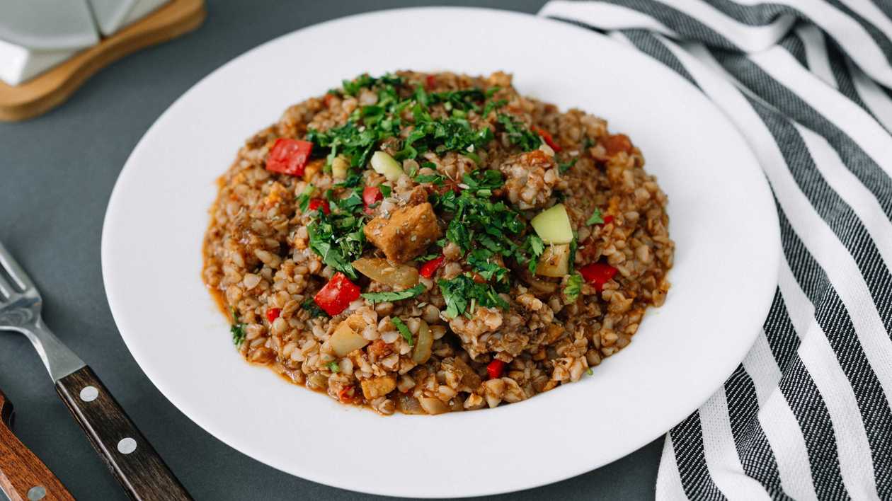 Buckwheat with Tofu and Veggies