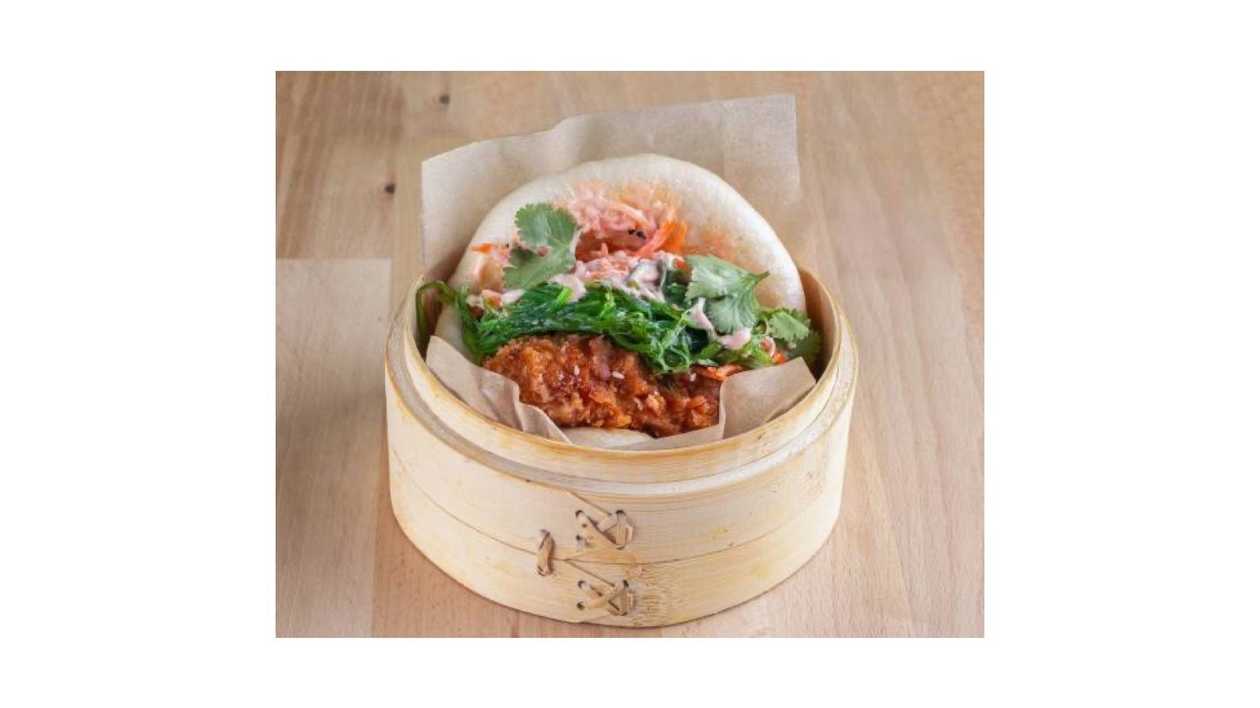 Bao with Chicken in Panko