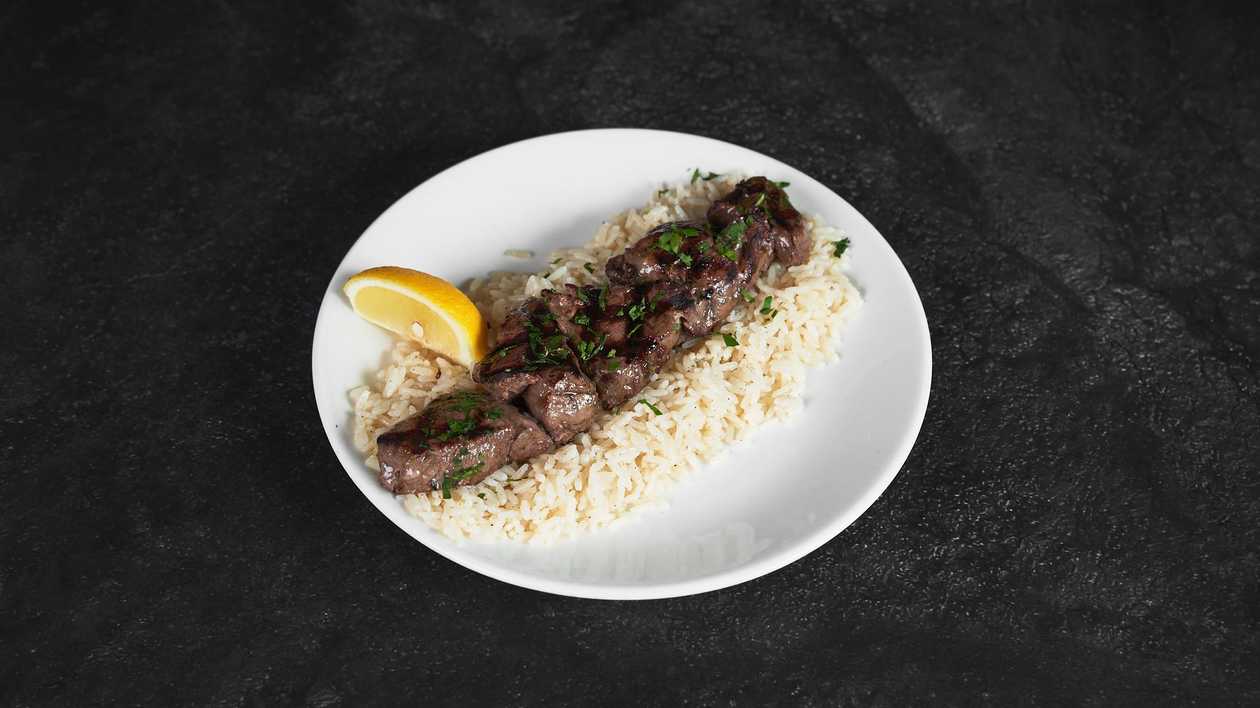 Beef fillet skewer