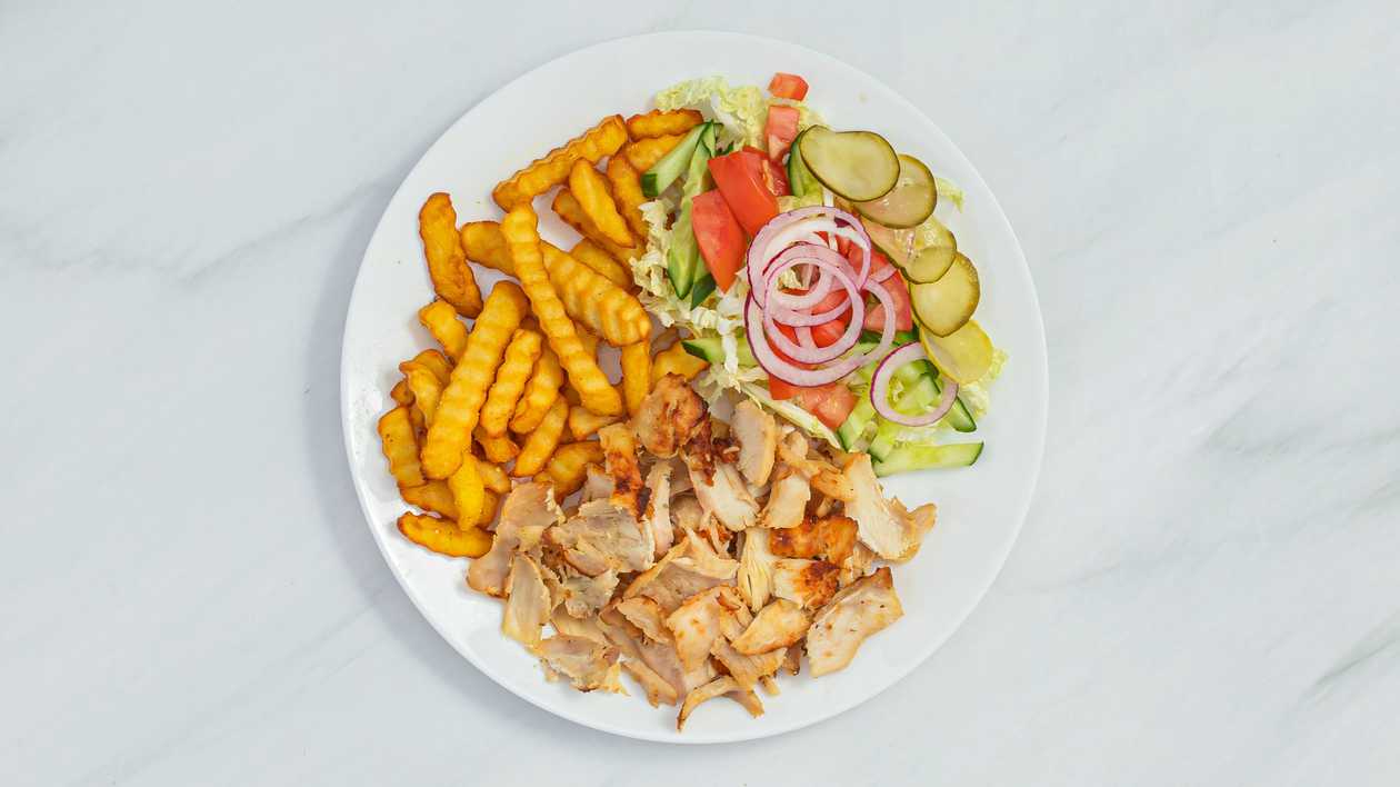Kebab on a plate