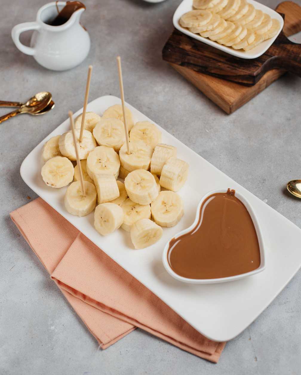 Banana fondue