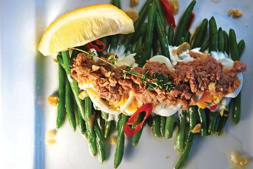 Tuna salad with green beans