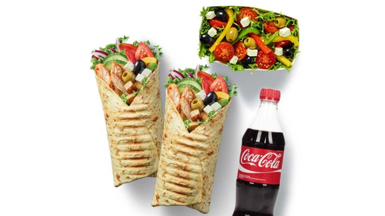 Wrap Lunch dla Dwojga: Danie Główne + Dodatek + Napój
