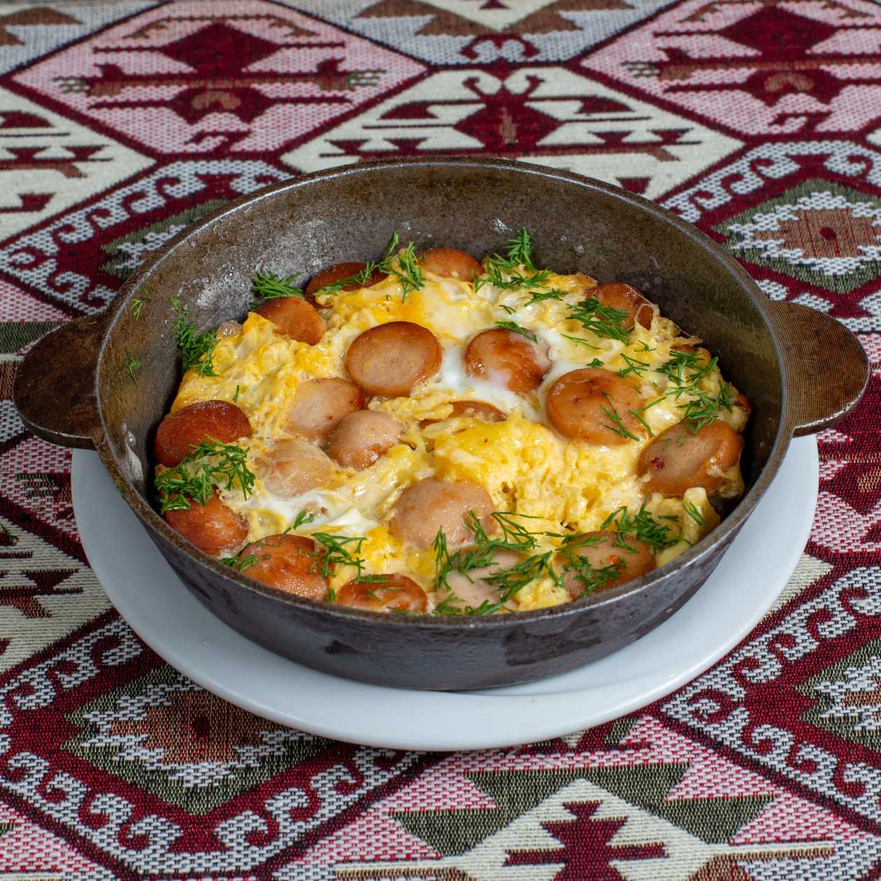 Sausage and eggs