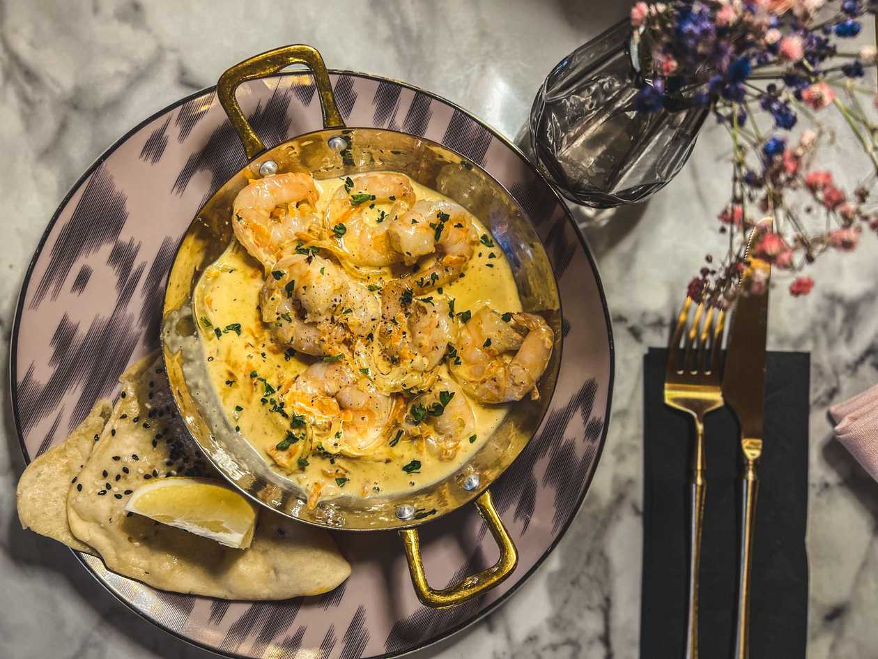 Spanish Style Grilled Prawns