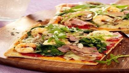 Seafood pizza