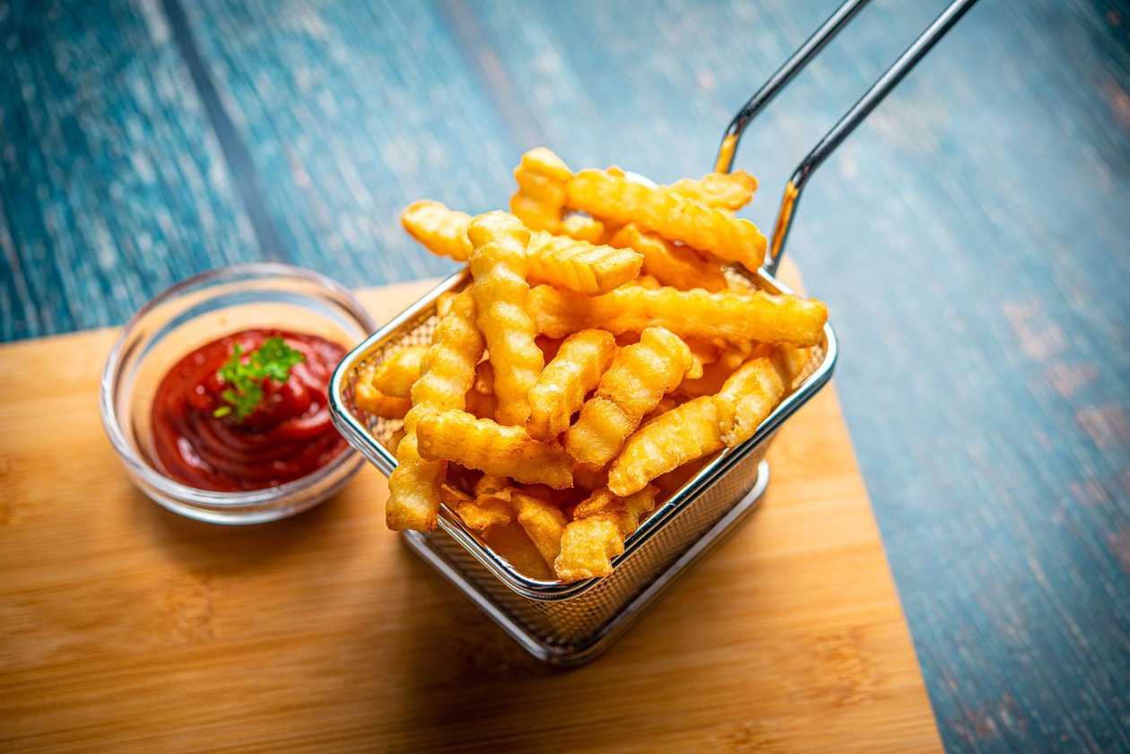 French Fries with Tomato Sauce