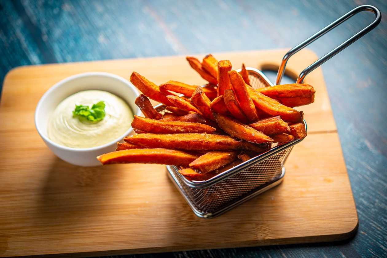 Sweet Potato with Pesto Mayonnaise