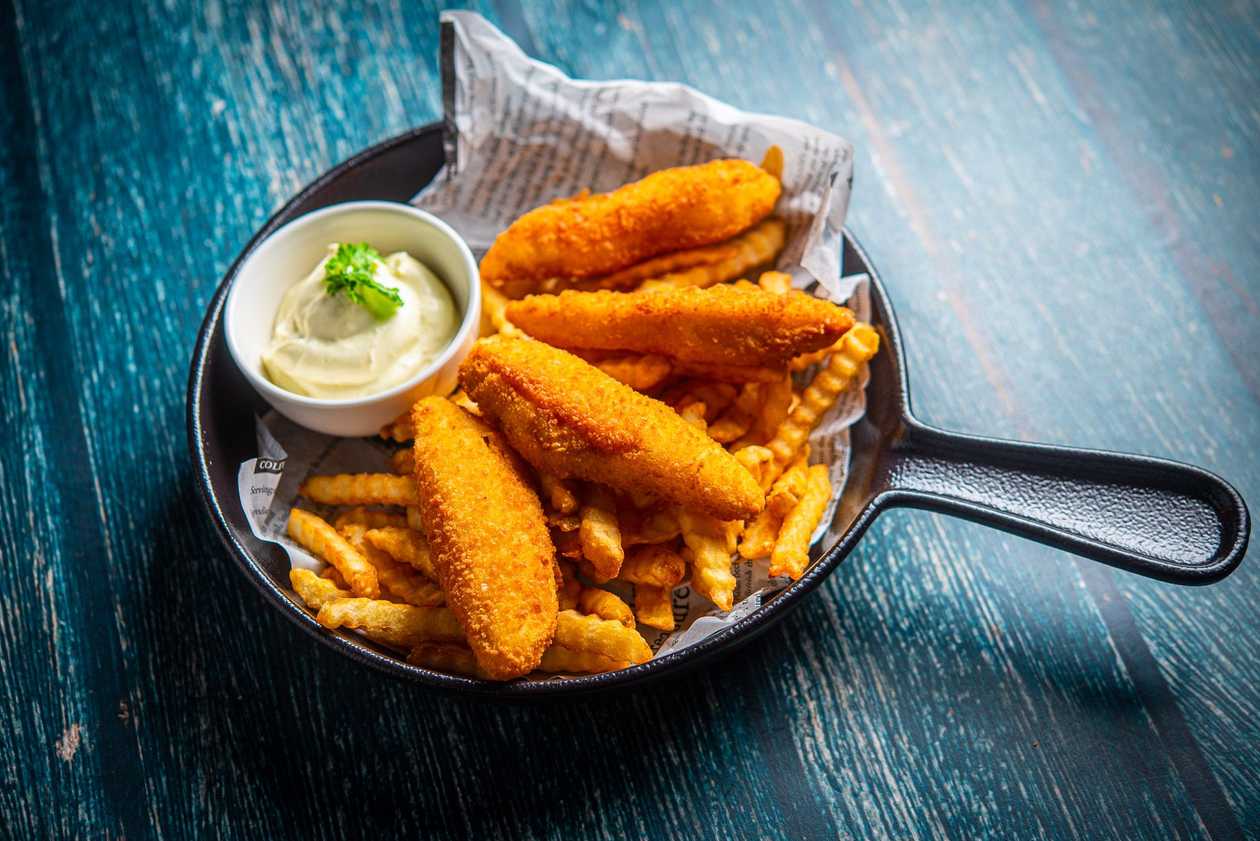 Crispy Chicken with French Fries