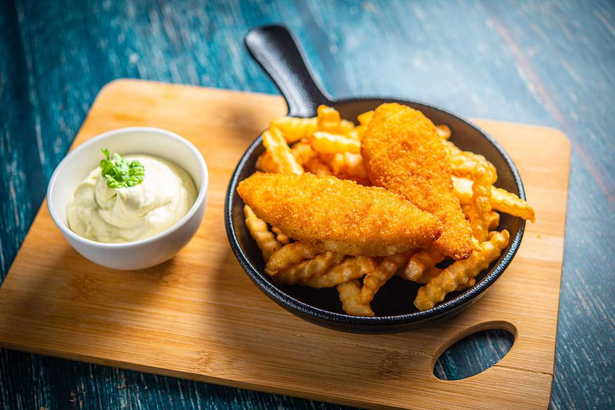 Crispy Chicken with French Fries