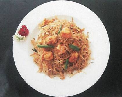 Rice Noodles with Prawns