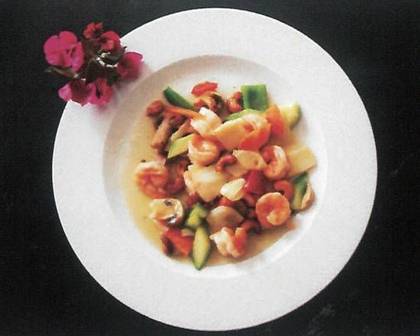 Prawns with Bamboo and Mushrooms