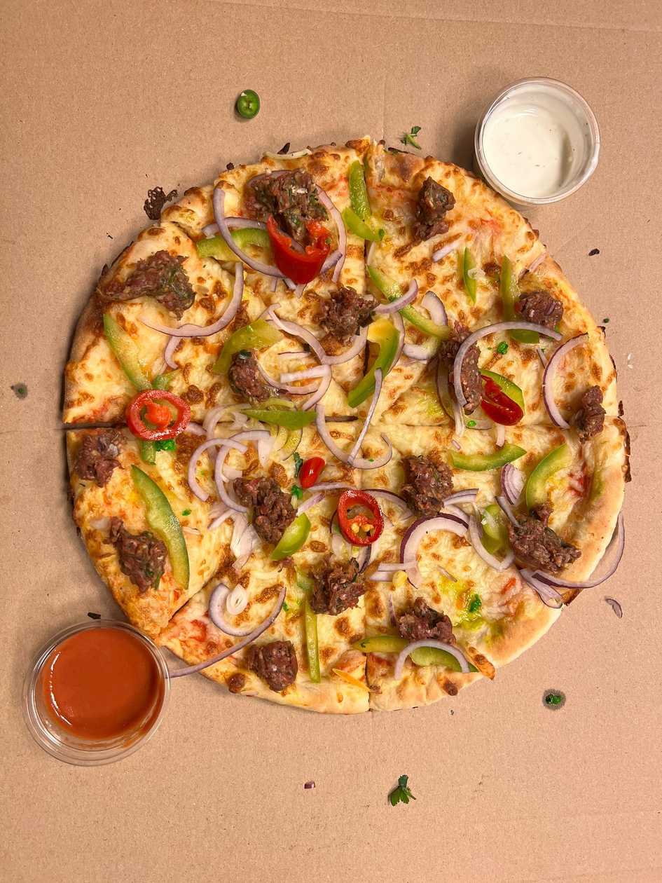 Keema pizza