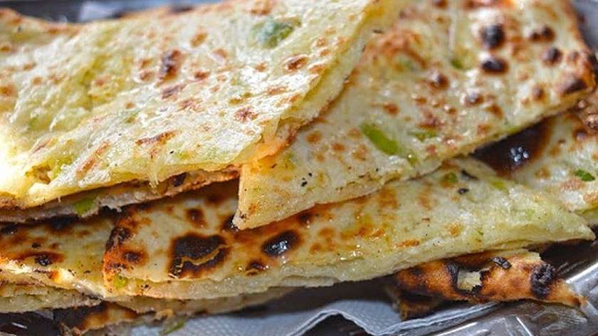 Cheese-Garlic Naan