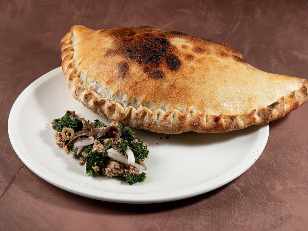 Tuna-Spinach Calzone (Closed Pizza)