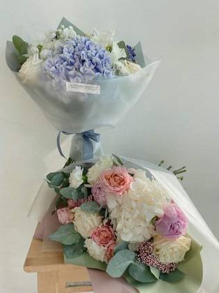 Hydrangea, Rose, Clove-Gilly-Flower