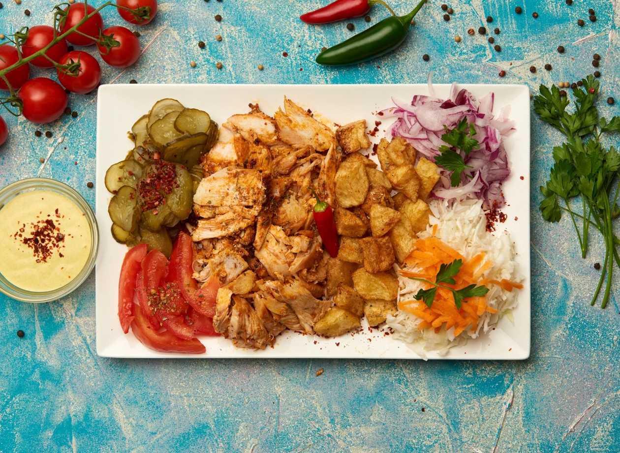 Kebap pui lipie farfurie