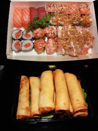 Sushi Combinado 26 Peças e Crepe com Vegetais 8 Peças