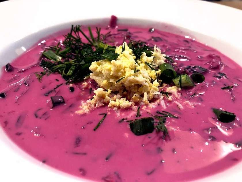 Cold beetroot soup