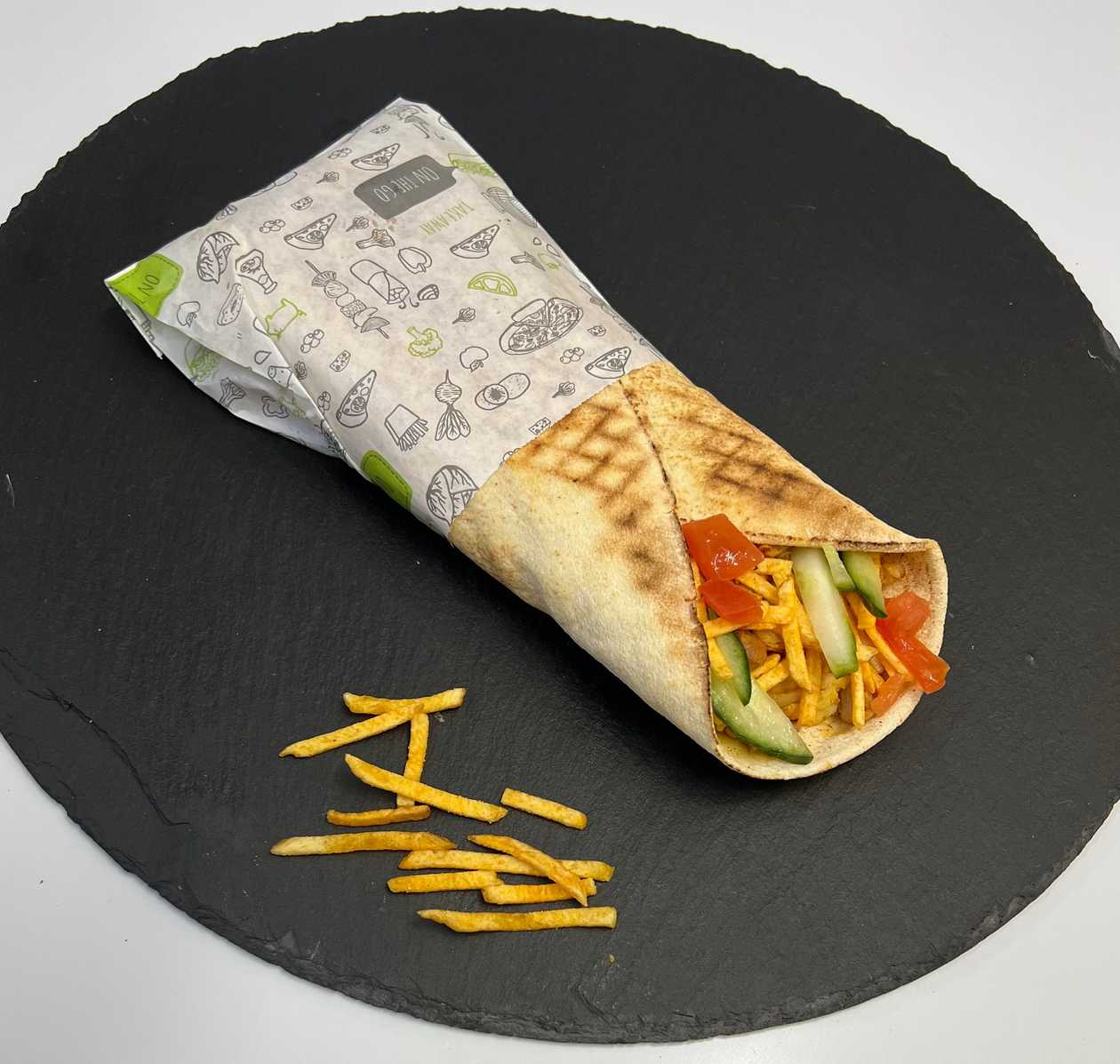 Kebab with chips